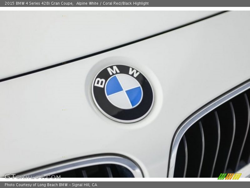 Alpine White / Coral Red/Black Highlight 2015 BMW 4 Series 428i Gran Coupe