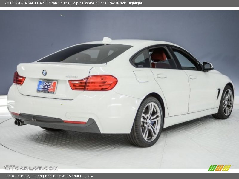 Alpine White / Coral Red/Black Highlight 2015 BMW 4 Series 428i Gran Coupe