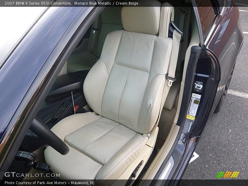 Monaco Blue Metallic / Cream Beige 2007 BMW 6 Series 650i Convertible