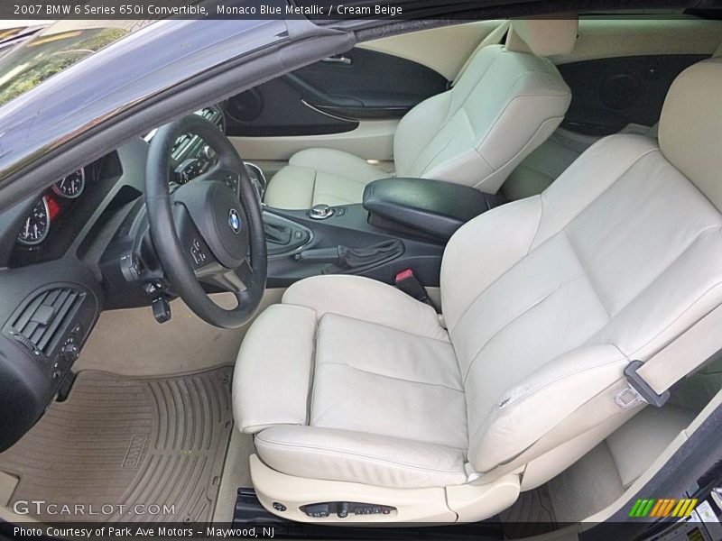 Monaco Blue Metallic / Cream Beige 2007 BMW 6 Series 650i Convertible