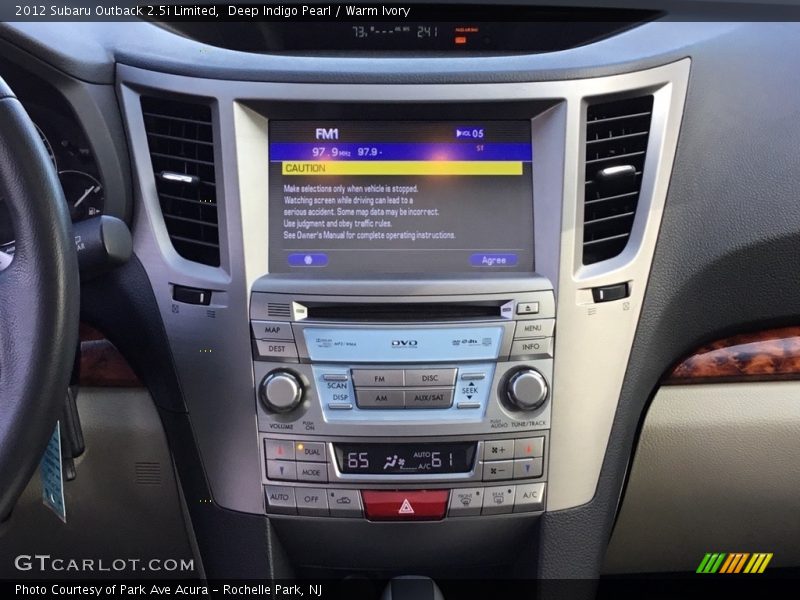 Deep Indigo Pearl / Warm Ivory 2012 Subaru Outback 2.5i Limited