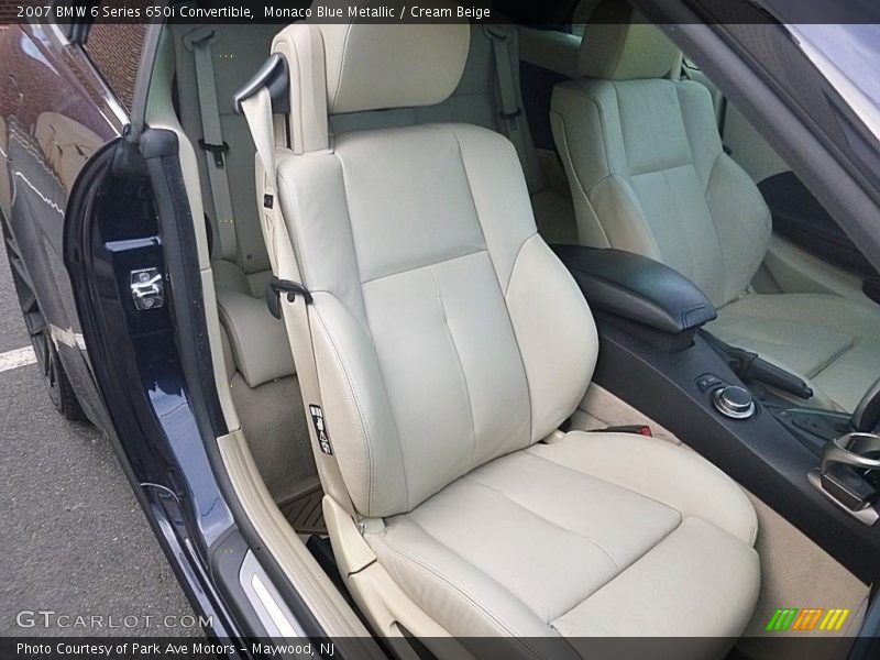Monaco Blue Metallic / Cream Beige 2007 BMW 6 Series 650i Convertible