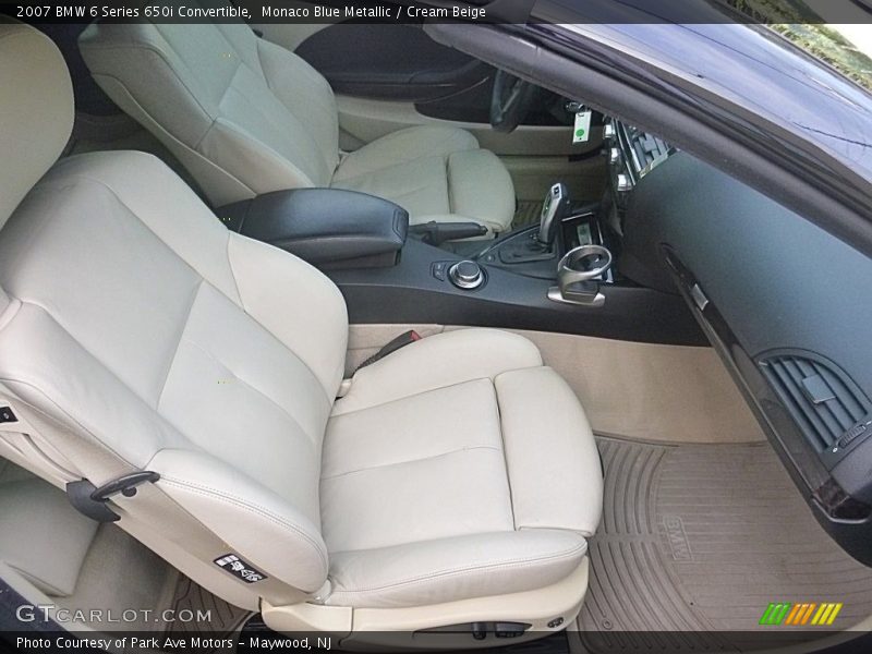 Monaco Blue Metallic / Cream Beige 2007 BMW 6 Series 650i Convertible
