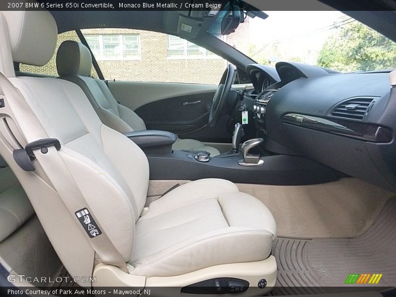 Monaco Blue Metallic / Cream Beige 2007 BMW 6 Series 650i Convertible