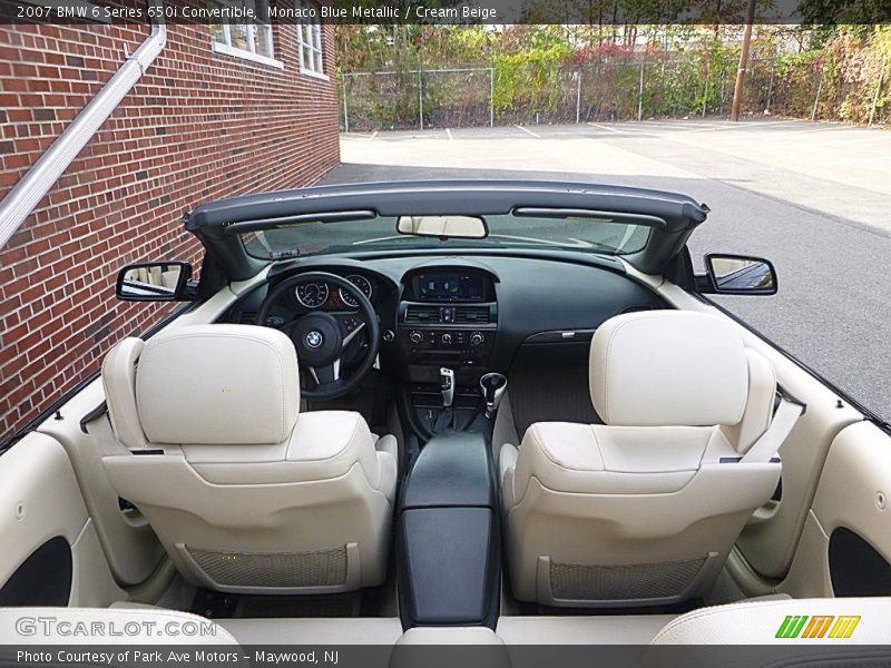 Monaco Blue Metallic / Cream Beige 2007 BMW 6 Series 650i Convertible