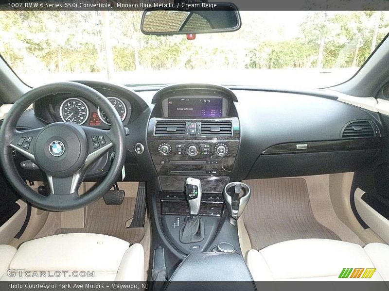 Monaco Blue Metallic / Cream Beige 2007 BMW 6 Series 650i Convertible