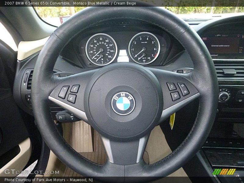 Monaco Blue Metallic / Cream Beige 2007 BMW 6 Series 650i Convertible