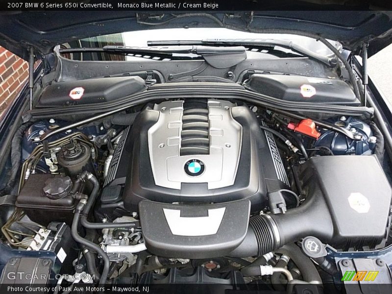 Monaco Blue Metallic / Cream Beige 2007 BMW 6 Series 650i Convertible