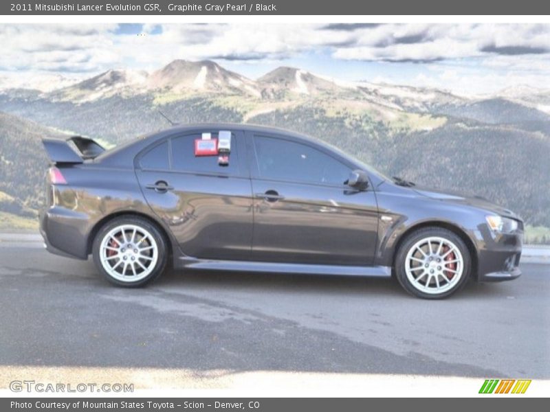 Graphite Gray Pearl / Black 2011 Mitsubishi Lancer Evolution GSR