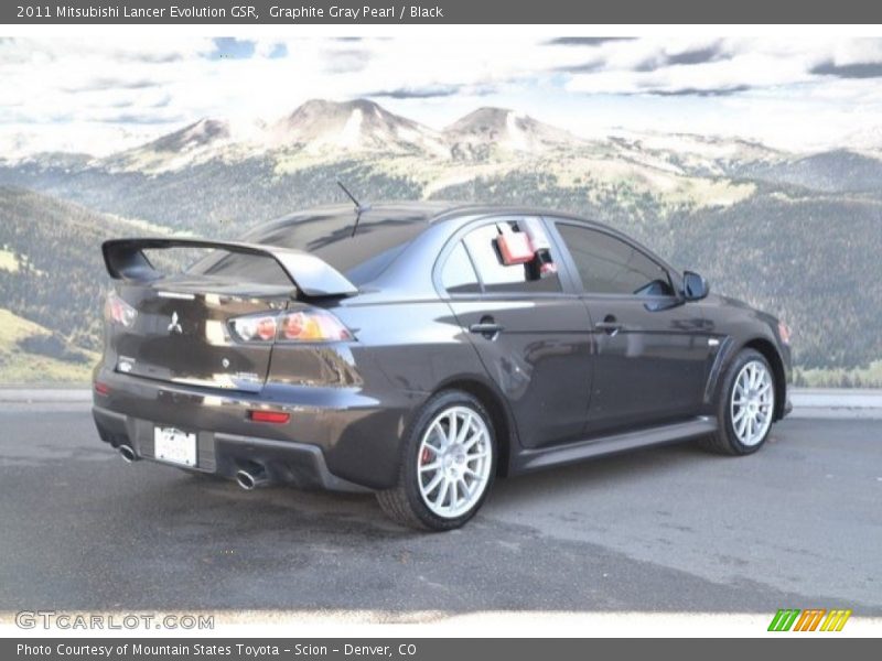 Graphite Gray Pearl / Black 2011 Mitsubishi Lancer Evolution GSR