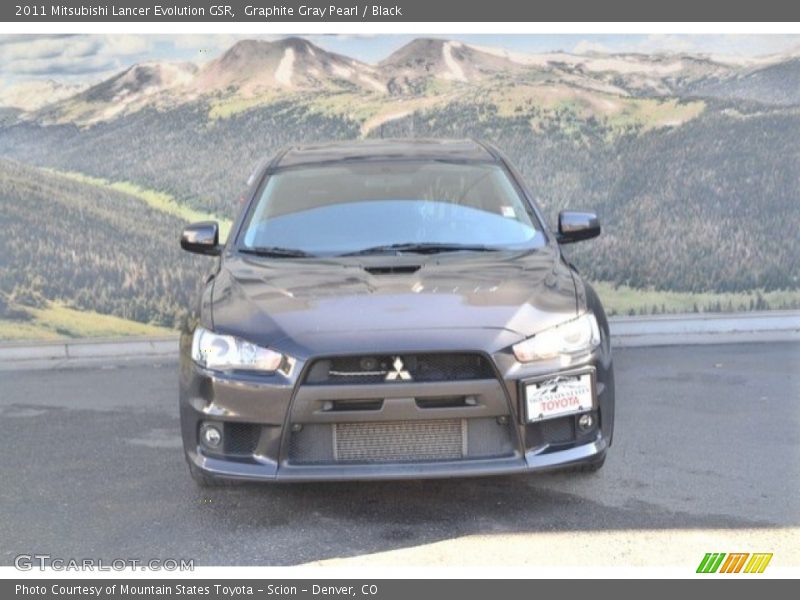 Graphite Gray Pearl / Black 2011 Mitsubishi Lancer Evolution GSR