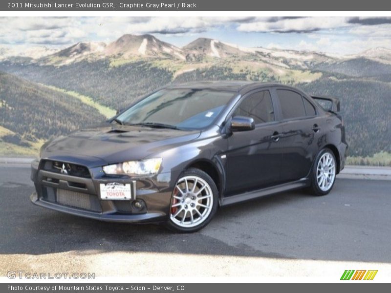 Graphite Gray Pearl / Black 2011 Mitsubishi Lancer Evolution GSR