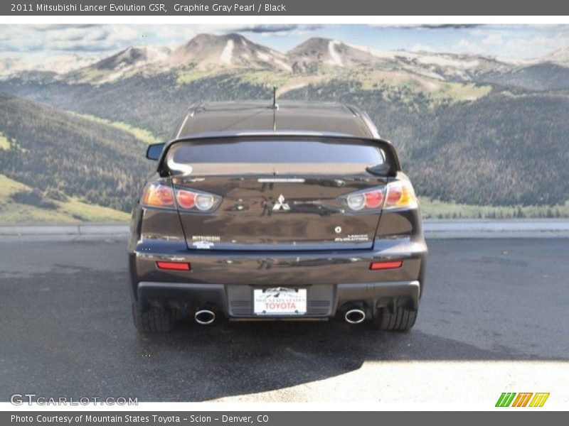 Graphite Gray Pearl / Black 2011 Mitsubishi Lancer Evolution GSR
