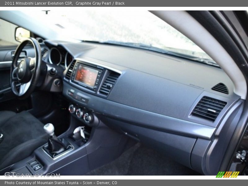 Graphite Gray Pearl / Black 2011 Mitsubishi Lancer Evolution GSR