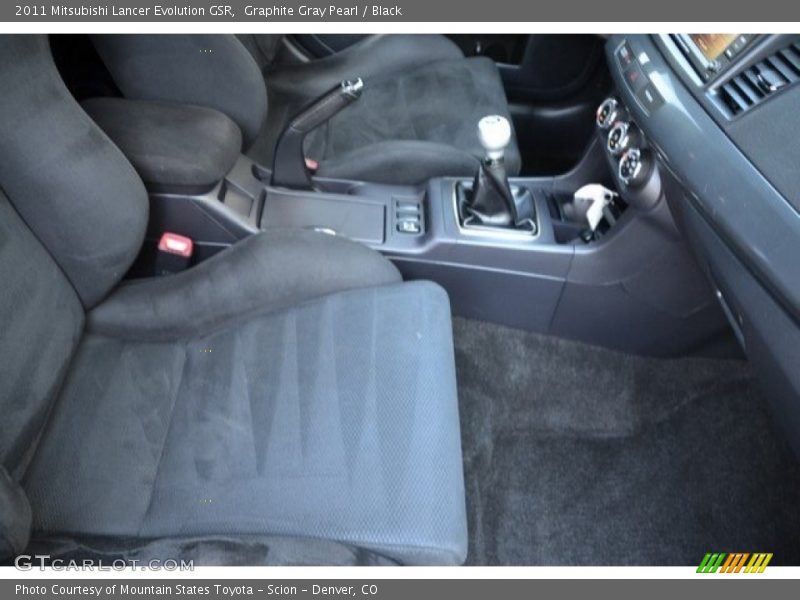 Graphite Gray Pearl / Black 2011 Mitsubishi Lancer Evolution GSR