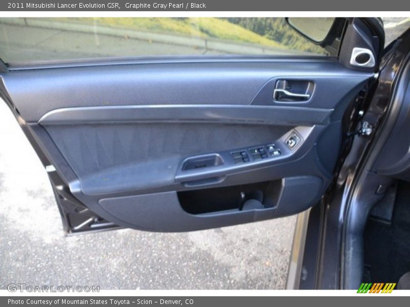 Graphite Gray Pearl / Black 2011 Mitsubishi Lancer Evolution GSR