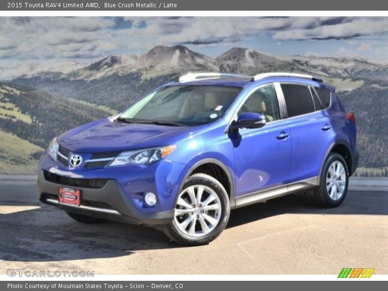 Blue Crush Metallic / Latte 2015 Toyota RAV4 Limited AWD