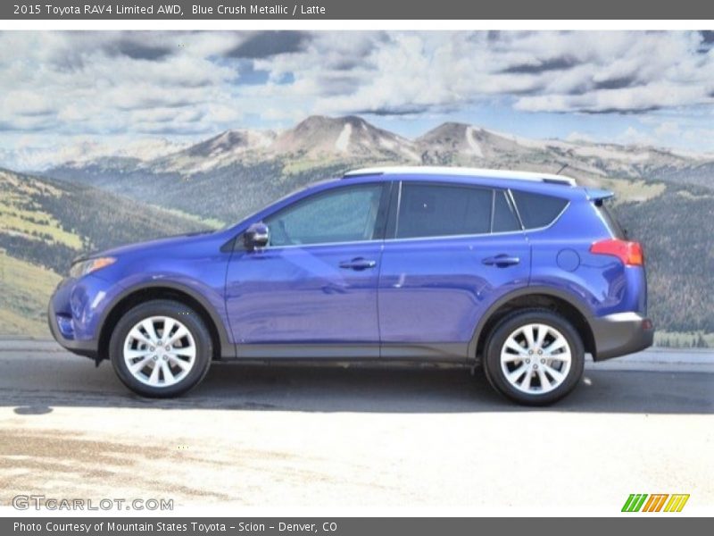 Blue Crush Metallic / Latte 2015 Toyota RAV4 Limited AWD