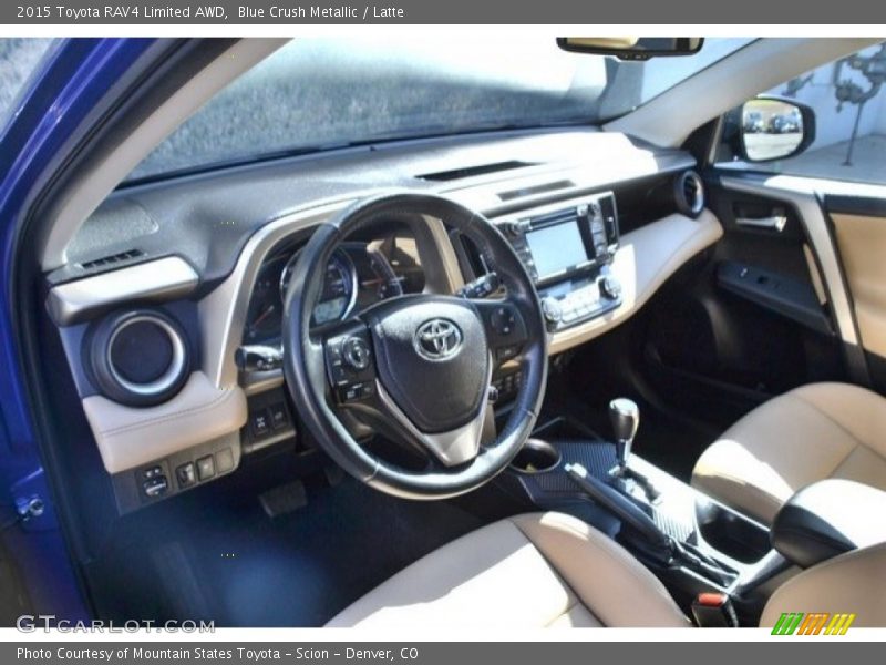 Blue Crush Metallic / Latte 2015 Toyota RAV4 Limited AWD