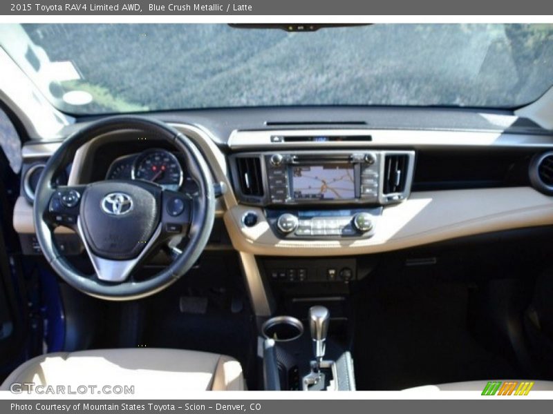Blue Crush Metallic / Latte 2015 Toyota RAV4 Limited AWD