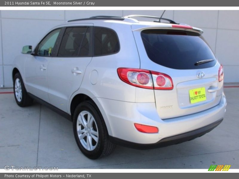 Moonstone Silver / Gray 2011 Hyundai Santa Fe SE