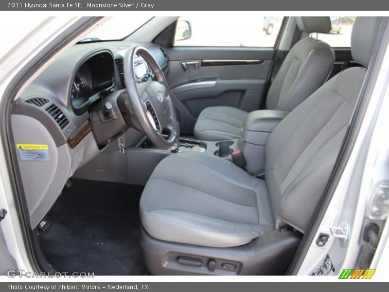 Moonstone Silver / Gray 2011 Hyundai Santa Fe SE