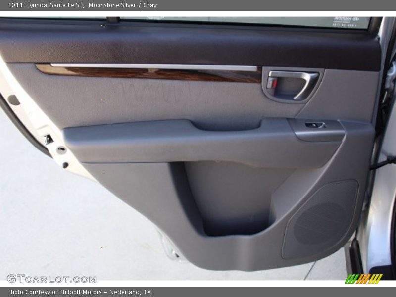 Moonstone Silver / Gray 2011 Hyundai Santa Fe SE