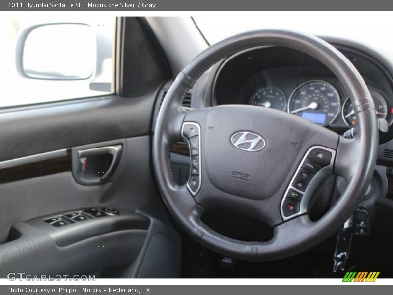 Moonstone Silver / Gray 2011 Hyundai Santa Fe SE
