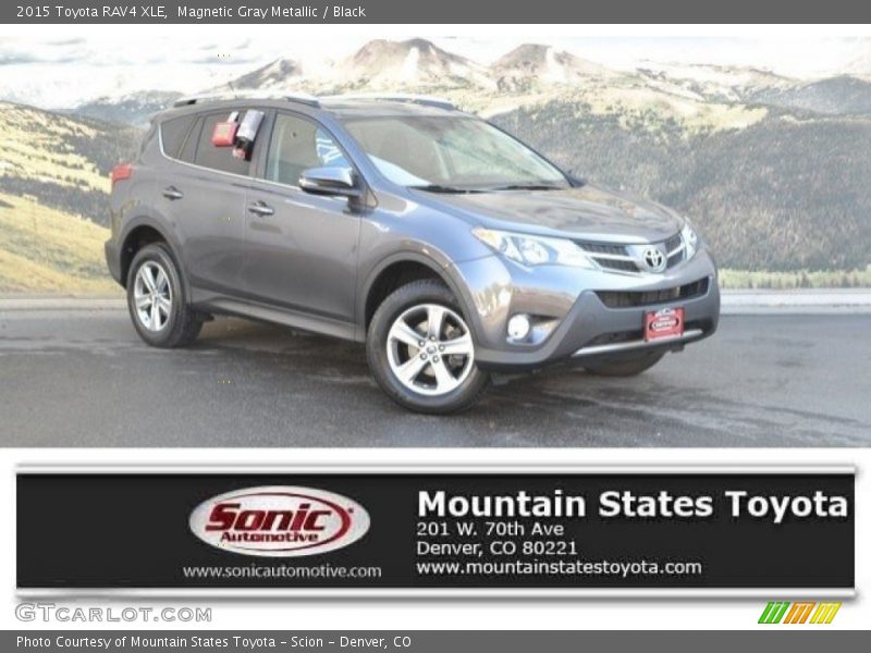 Magnetic Gray Metallic / Black 2015 Toyota RAV4 XLE