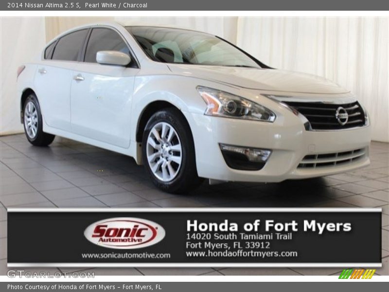 Pearl White / Charcoal 2014 Nissan Altima 2.5 S
