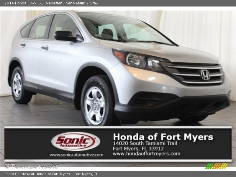 Alabaster Silver Metallic / Gray 2014 Honda CR-V LX