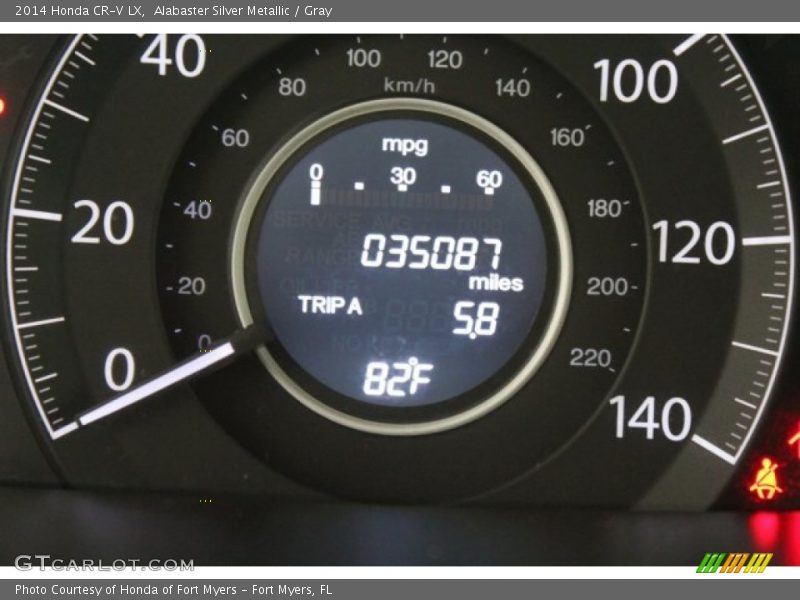 Alabaster Silver Metallic / Gray 2014 Honda CR-V LX