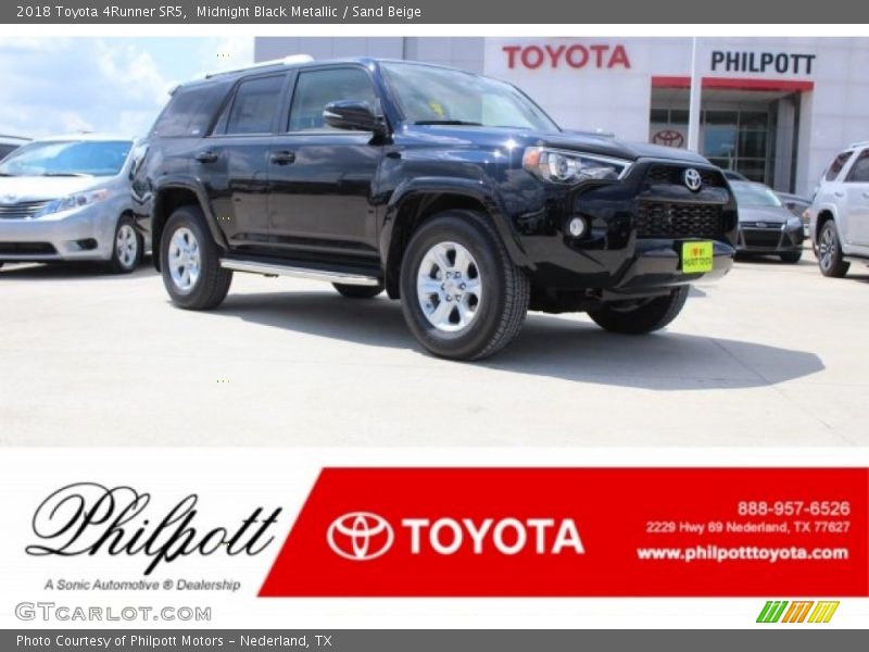 Midnight Black Metallic / Sand Beige 2018 Toyota 4Runner SR5