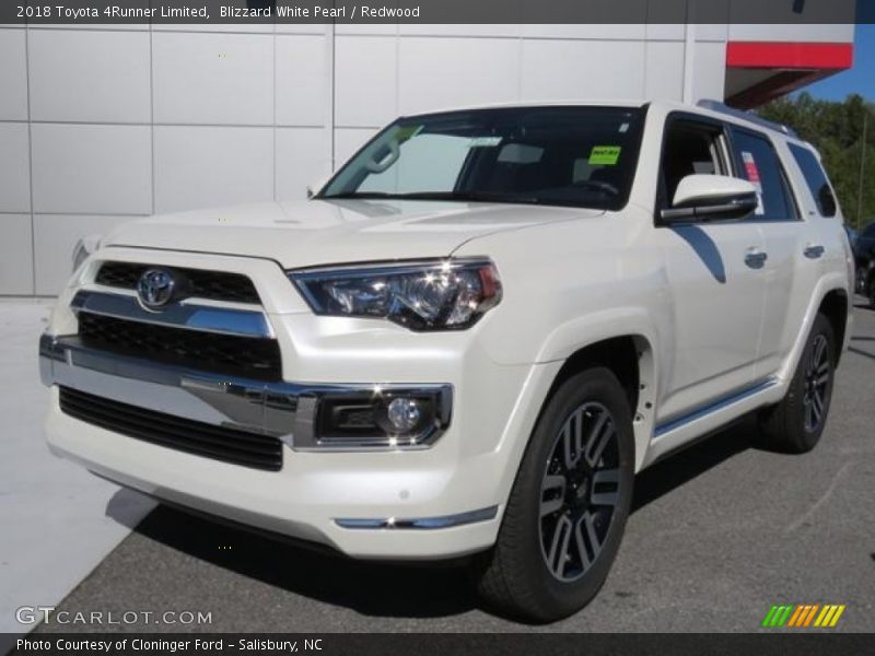 Blizzard White Pearl / Redwood 2018 Toyota 4Runner Limited