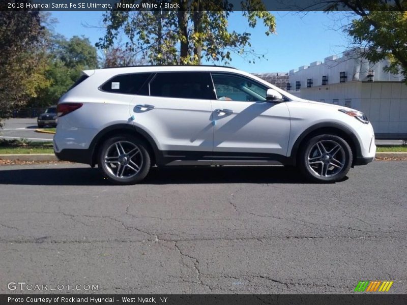 Monaco White / Black 2018 Hyundai Santa Fe SE Ultimate