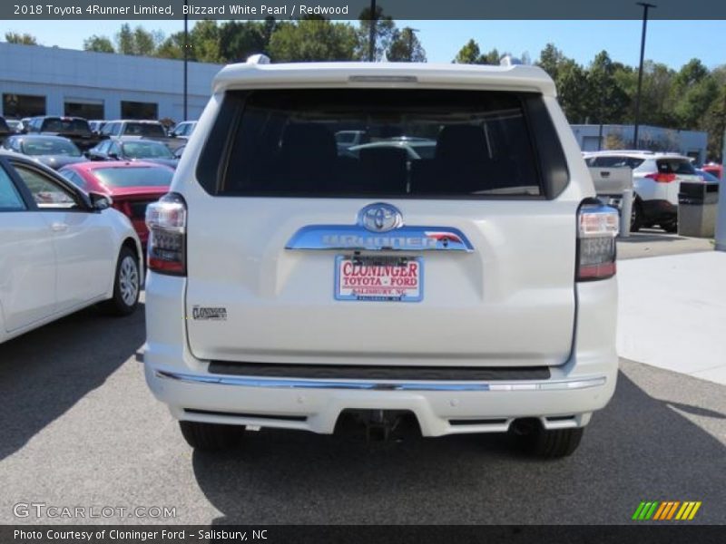 Blizzard White Pearl / Redwood 2018 Toyota 4Runner Limited