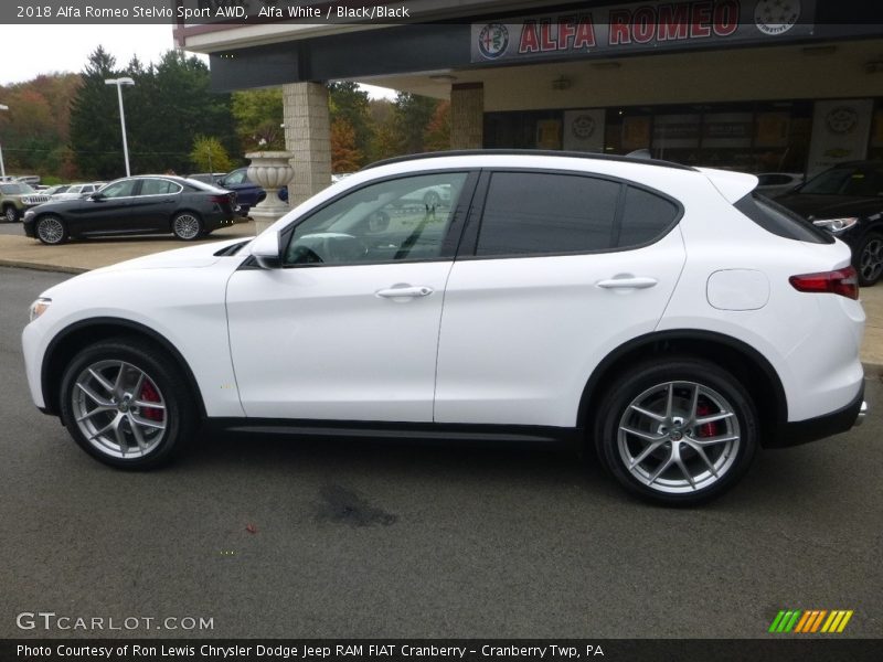 Alfa White / Black/Black 2018 Alfa Romeo Stelvio Sport AWD