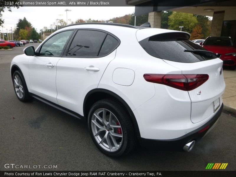 Alfa White / Black/Black 2018 Alfa Romeo Stelvio Sport AWD