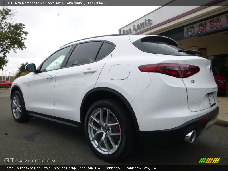 Alfa White / Black/Black 2018 Alfa Romeo Stelvio Sport AWD