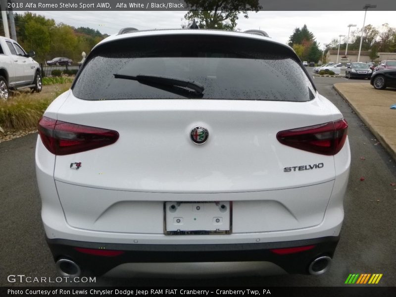 Alfa White / Black/Black 2018 Alfa Romeo Stelvio Sport AWD