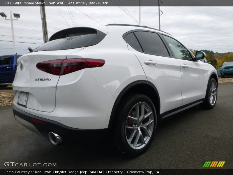 Alfa White / Black/Black 2018 Alfa Romeo Stelvio Sport AWD