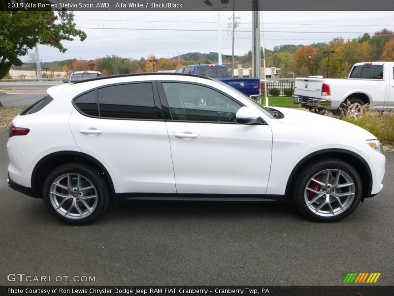 Alfa White / Black/Black 2018 Alfa Romeo Stelvio Sport AWD