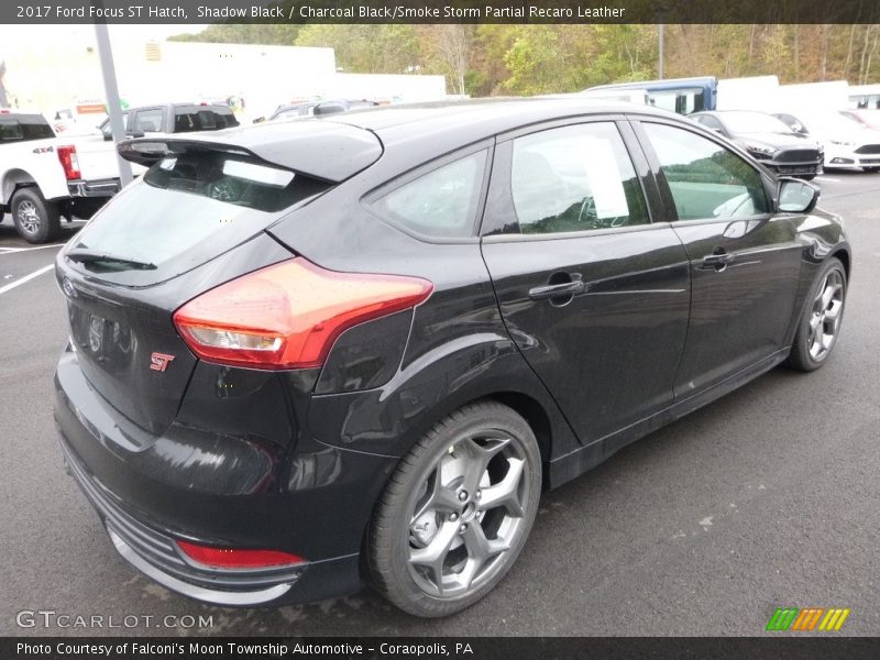 Shadow Black / Charcoal Black/Smoke Storm Partial Recaro Leather 2017 Ford Focus ST Hatch