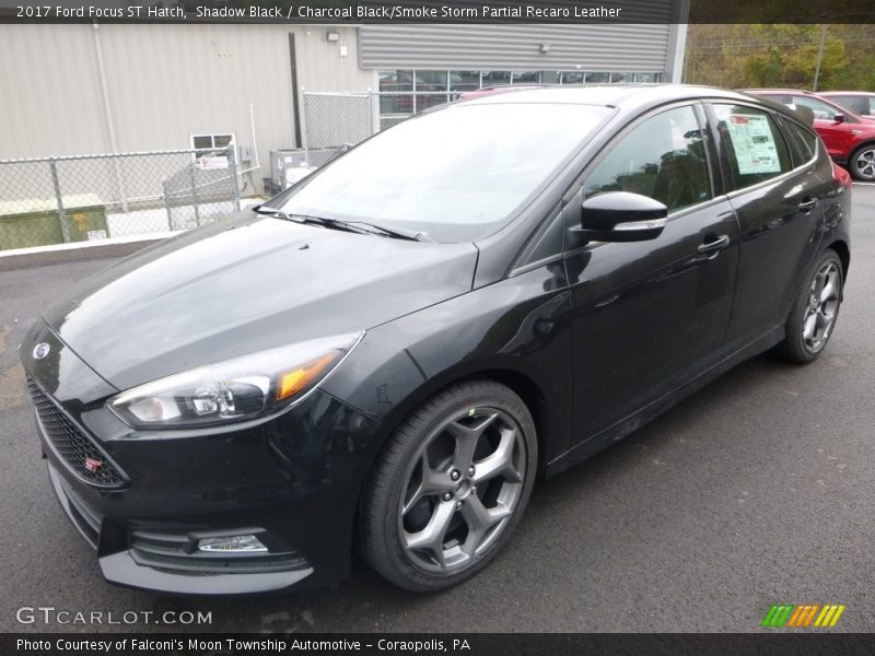 Shadow Black / Charcoal Black/Smoke Storm Partial Recaro Leather 2017 Ford Focus ST Hatch