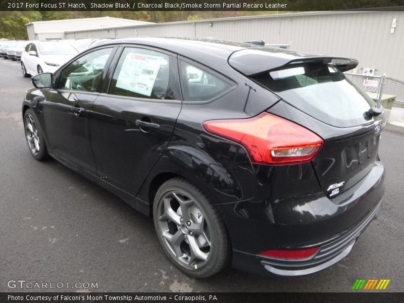 Shadow Black / Charcoal Black/Smoke Storm Partial Recaro Leather 2017 Ford Focus ST Hatch