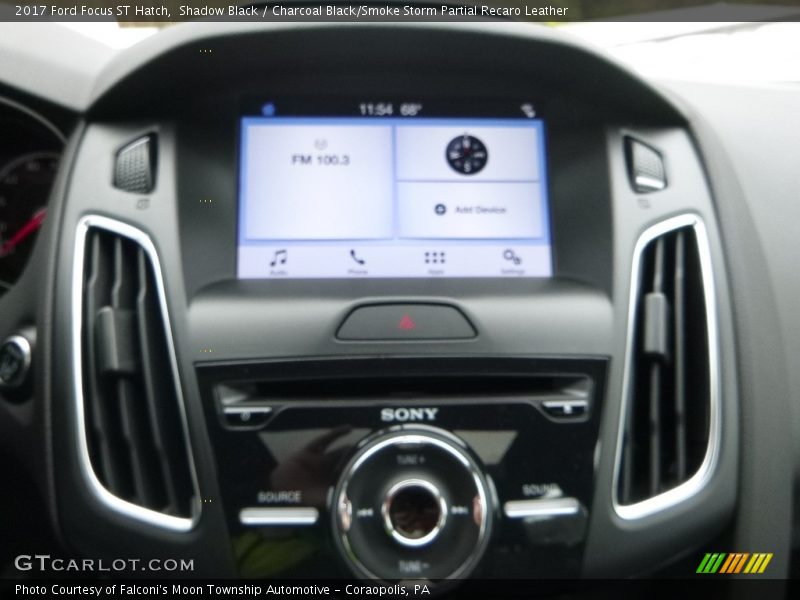 Shadow Black / Charcoal Black/Smoke Storm Partial Recaro Leather 2017 Ford Focus ST Hatch