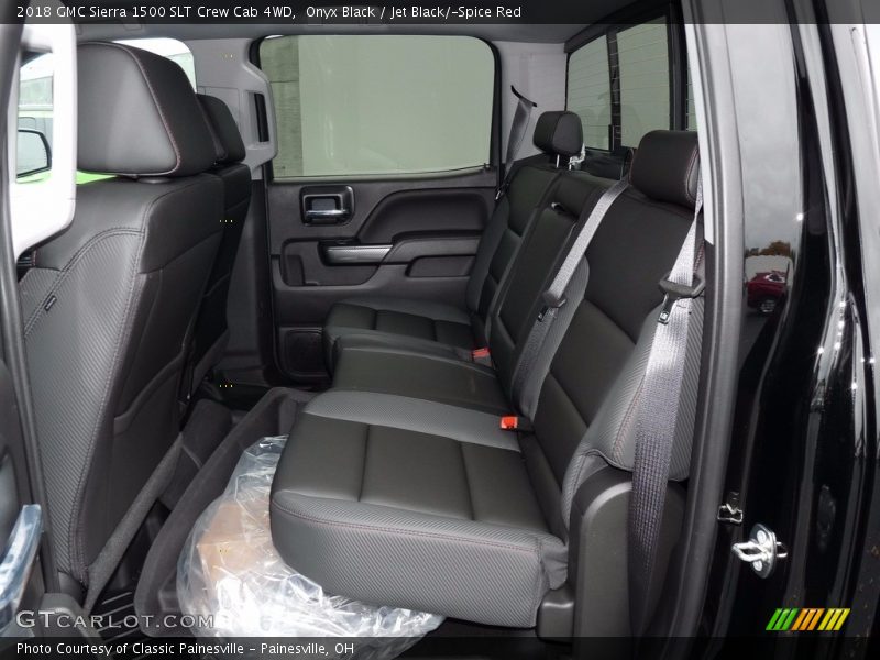 Onyx Black / Jet Black/­Spice Red 2018 GMC Sierra 1500 SLT Crew Cab 4WD