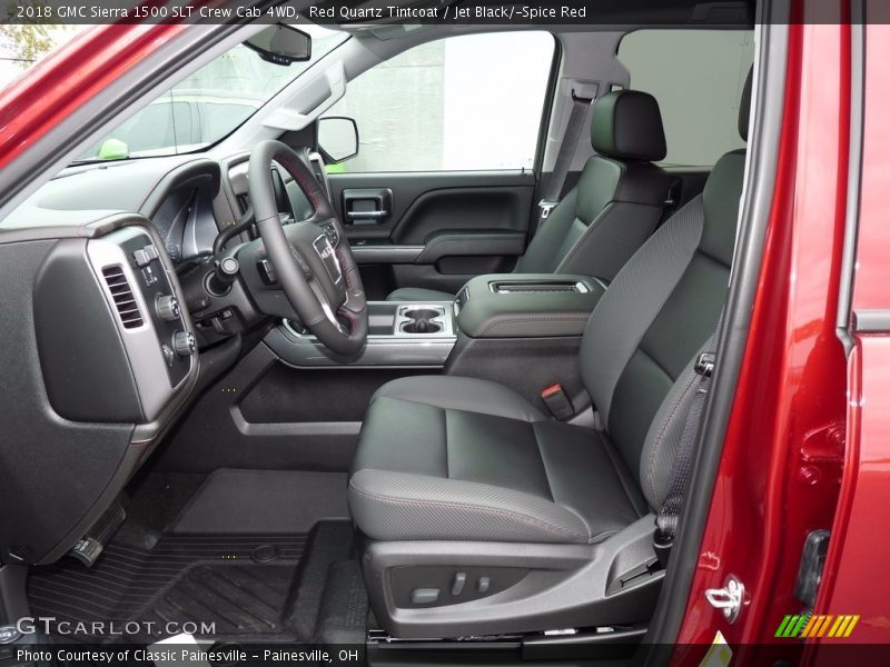  2018 Sierra 1500 SLT Crew Cab 4WD Jet Black/­Spice Red Interior