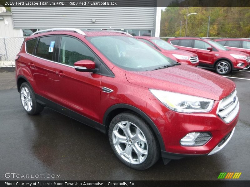 Ruby Red / Charcoal Black 2018 Ford Escape Titanium 4WD