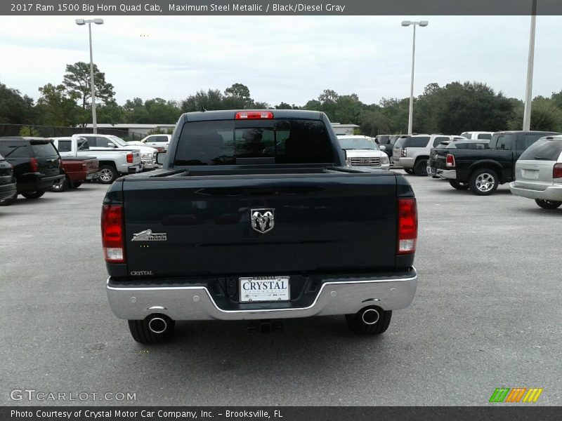 Maximum Steel Metallic / Black/Diesel Gray 2017 Ram 1500 Big Horn Quad Cab